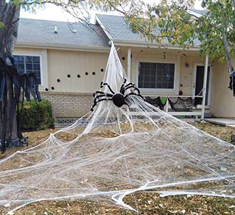 Halloween Giant Spider Web - Outdoor Yard Scary Halloween Decorations & Props