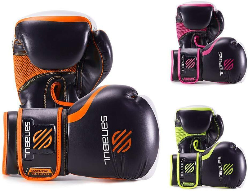 Sanabul Essential Gel Boxing Kickboxing Punching Bag Gloves