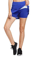 Cityoung Women's Casual Pleated Tennis Golf Skirt with Underneath Shorts Running Skorts