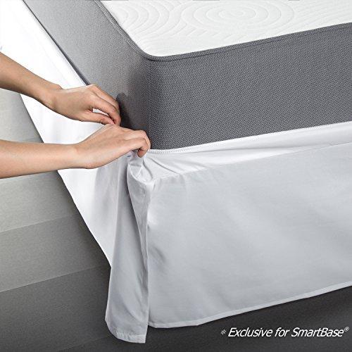 Zinus SmartBase Easy On/Easy Off Bed Skirt for 14 Inch SmartBase Mattress Foundation, Full