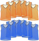 Unlimited Potential Nylon Mesh Scrimmage Team Practice Vests Pinnies Jerseys Bibs for Children Youth Sports Basketball, Soccer, Football, Volleyball (Pack of 12)