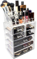 Sorbus Acrylic Cosmetic Makeup and Jewelry Storage Case Display-Spacious Design-for Bathroom, Dresser, Vanity and Countertop (4 Large, 2 Small Drawers, Clear)