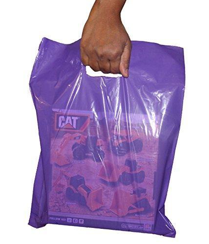 100 Extra Durable 2.5mil 12x15 Clear Merchandise bags Die Cut Handle-Semi-Glossy finish-Anti-Stretch. For Retail store plastic bags, Party favors, Handouts and more by Best Choice (Clear)