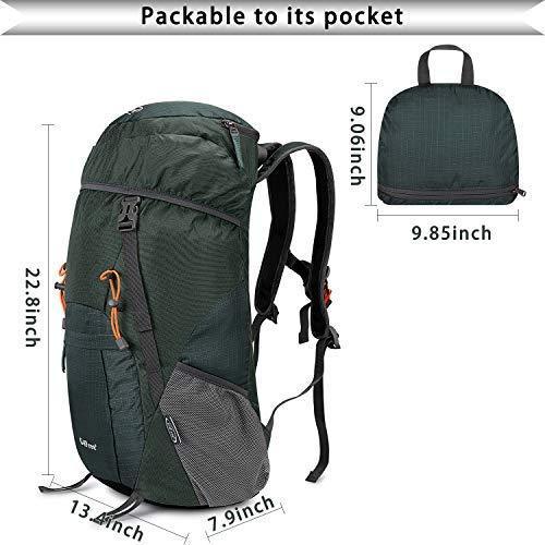 G4Free Lightweight Packable Hiking Backpack 40L Travel Camping Daypack Foldable