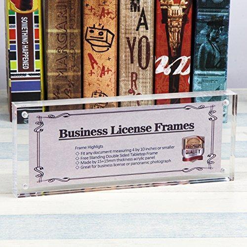 Acrylic Picture Frame 5x7", Double Sided Magnetic Photo Frames 20% Thicker Blcoks, Frameless Desktop Display Retail Gift Box Package (0.95inch, 5 Pack)