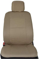 BDK OS-309-BG Polypro Black/Car Seat Cover, Easy Wrap Two-Tone Accent for Auto, Split Bench, Tan Beige