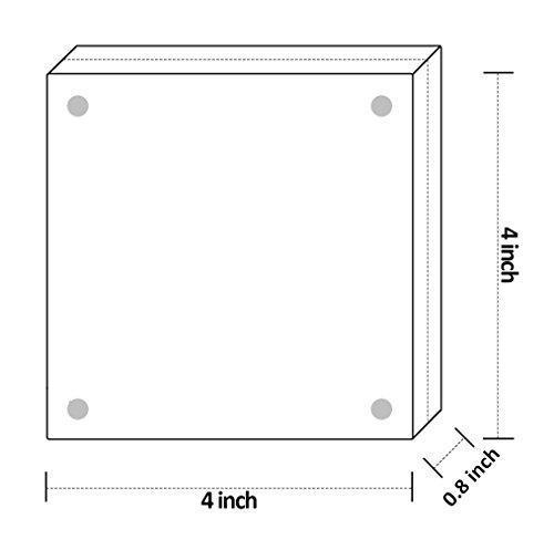 Acrylic Picture Frame 5x7", Double Sided Magnetic Photo Frames 20% Thicker Blcoks, Frameless Desktop Display Retail Gift Box Package (0.95inch, 5 Pack)