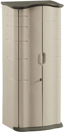 Rubbermaid FG374901OLVSS Vertical Storage Shed, Small, Beige