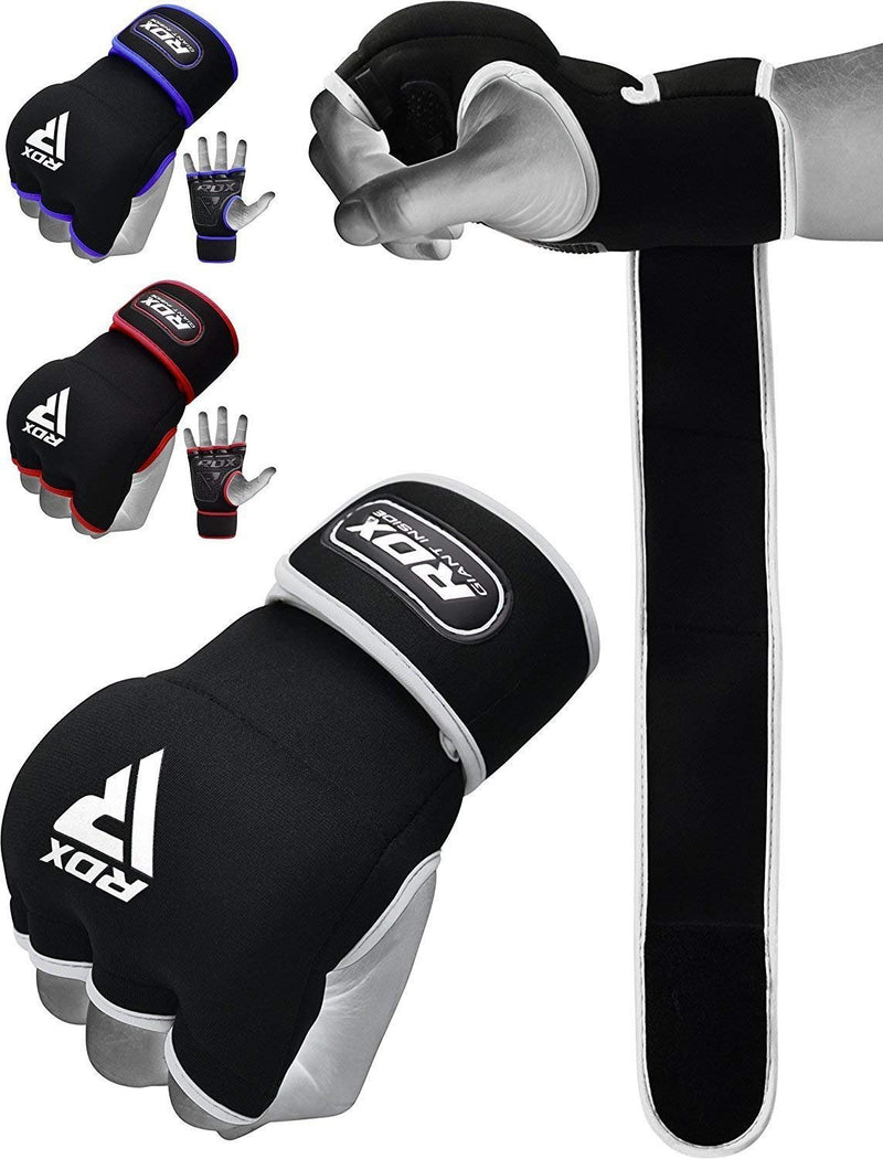 RDX Boxing Hand Wraps Inner Gloves for Punching - Neoprene Padded Fist Protection Bandages Under Mitts with Quick Long Wrist Support - Great for MMA, Muay Thai, Kickboxing & Martial Arts Training