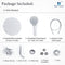 Neptune Luxury 3-Way 2-In-1 High Pressure Showerhead with Handheld Combo 9-Inch Large Adjustable Rainfall Shower Head and Multi-Setting 4.7-Inch Handheld Spray Use 2 Showerheads Separately or Together