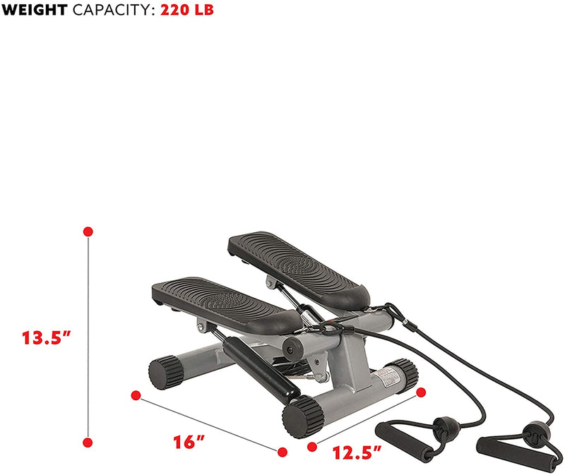 Sunny Health & Fitness Mini Stepper with Resistance Bands