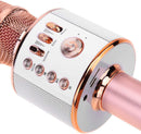 REVOQUE Wireless Bluetooth Karaoke Microphone - Built-in Speaker Works with Apple iPhone Android iPad LG Samsung Smartphone PC - Rose Gold