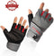 day wolf New Full Finger Workout Gloves Gym Exercise Half Finger Fitness Gloves Heavy Weight Lifting Leather Palm Protection Strong Grip Padded Quality Breathable Comfort Gloves