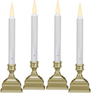 612 Vermont Battery Operated LED Window Candle with Sensor and 8 Hour Timer, Patented Dual LED Flicker Flame (Pewter)