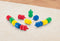 Gemybeads Snap Lock Bead Shapes, 12 Colorful Beads