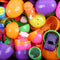 FUNNISM 50 Pieces Toys Filled Surprise Eggs, 2.5 Inches Bright Colorful Prefilled Plastic Surprise Eggs with 25 kinds of Popular Toys