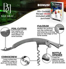 5 Piece Deluxe 24 Oz. Cocktail Shaker Bar Set by Bar Brat ™ / Bonus 130+ Cocktail Recipes (ebook) / Jigger, 2 Pour Spouts, Waiters Corkscrew/Mix Any Drink to Perfection