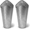 Akarden Galvanized Metal Wall Plant Container 2 Set Hanging Wall Vase Planter for Home Wall Decor