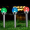 EPIC GADGET 3 Pcs Solar Garden Lights Outdoor, Color Changing & White Two LEDs, Decorative Ball Solar Lights for Patio/Lawn/Yard/Path/Landscape. (Crackled Glass)