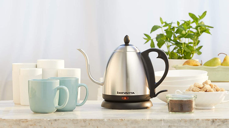 Bonavita 1.0L Electric Kettle Featuring Gooseneck Spout, BV3825B