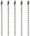 50pcs Nickel Plated Ball Chain Necklace, KinHom 24 Inches Long 2.4mm Bead Size # 3 Adjustable Antiqued Metal Bead Steel Chain Matching Connectors Jewelry Findings