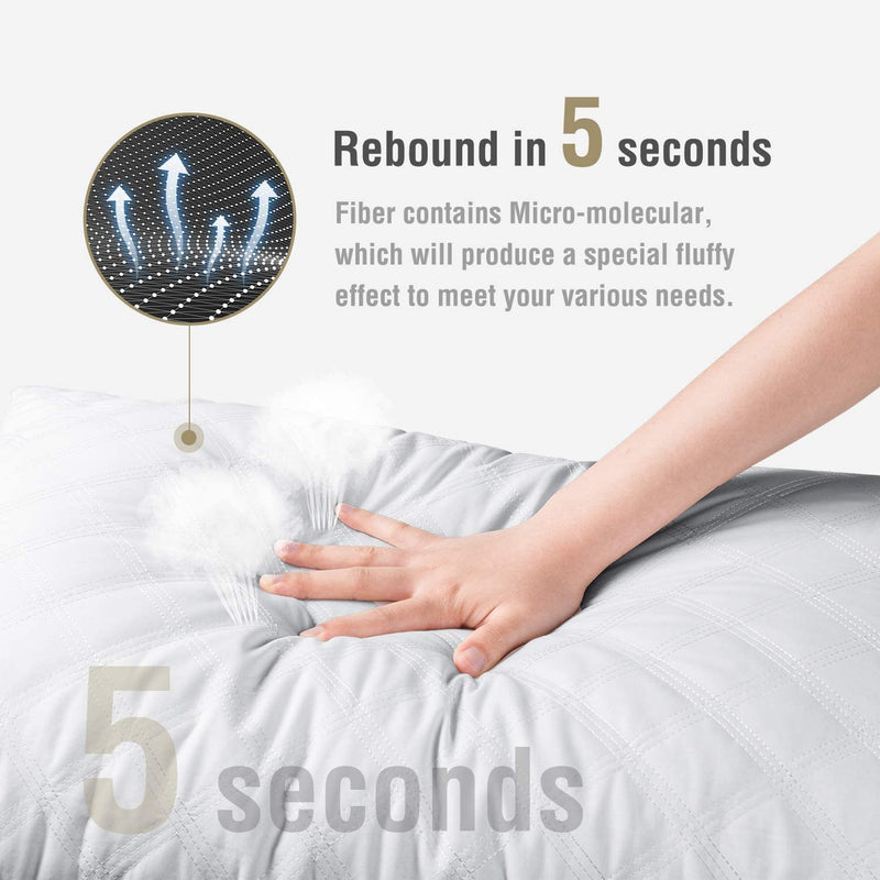 Bed Pillows for Sleeping(2-Pack) Luxury Hotel Collection Gel Pillow Good for Side and Back Sleeper & Hypoallergenic-King Size by SORMAG