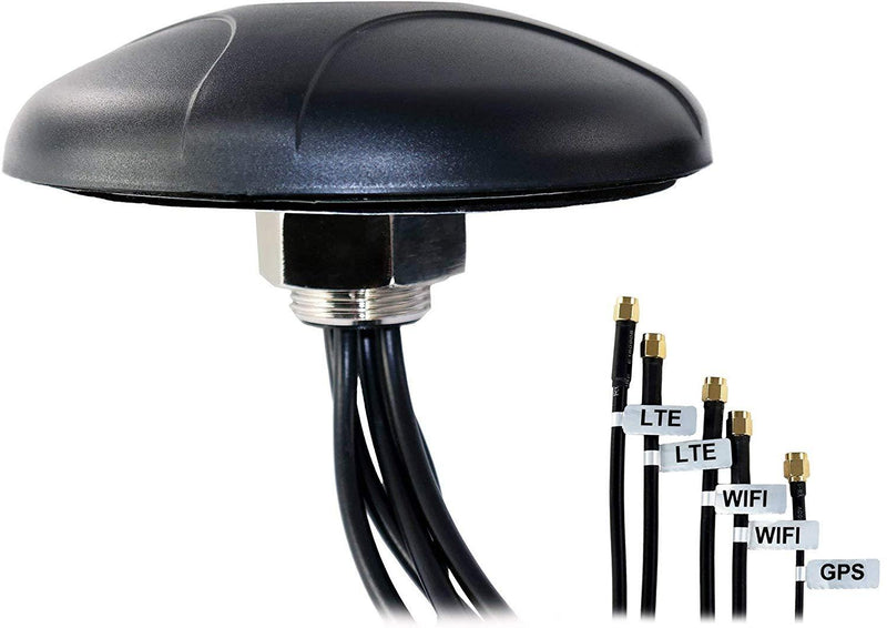 Proxicast Professional Low-Profile MIMO LTE + Wi-Fi + GPS 5-in-1 Combination Screw Mount Vehicle Antenna