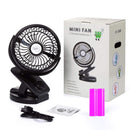 Clip on Fan, Battery Operated Clip on Portable Fan with 4400mAh Power Bank, Rechargeable Battery Personal Cooling Fan for Baby Stroller, 6-32 Hours Working Time, Stepless Regulation, Strong Airflow