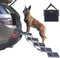 Niubya Folding Car Dog Steps Stairs, Lightweight Aluminum Portable 5 Step Pet Ladder Ramp for Medium and Large Dogs to Get into Car, Truck, SUV and High Bed, Supports 150-200 lbs