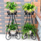 ZGXY Classic Metal 2 Tiers Plant Stand Tall Plant Stand Iron Art Flower Pot Holder Rack Planter Supports Garden & Home