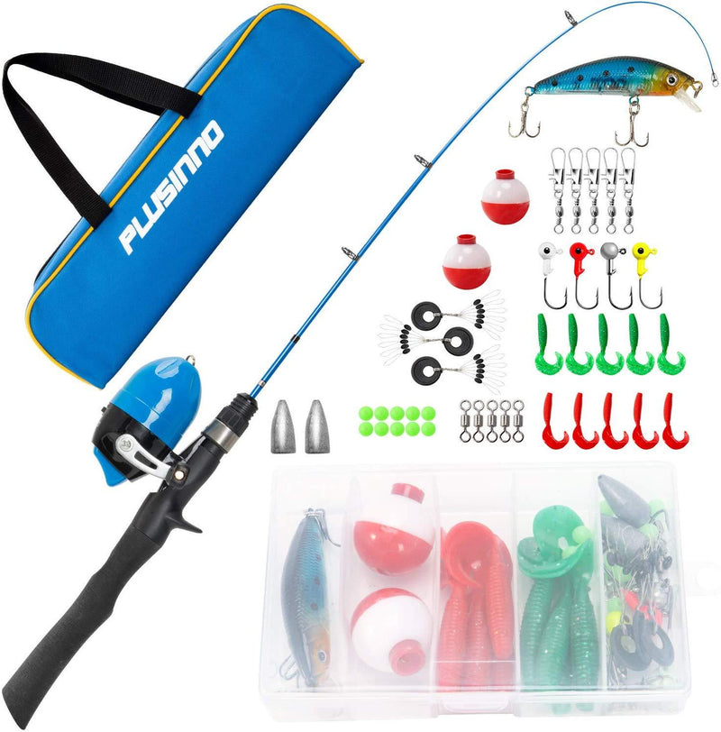 Kids Fishing Pole,Telescopic Fishing Rod and Reel Combos with Spincast Fishing Reel and String with Fishing Line