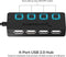 Sabrent 4-Port USB 2.0 Hub with Individual LED lit Power Switches (HB-UMLS)