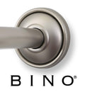 BINO Expandable Curved Shower Curtain Rod, Polished Chrome - 48" to 72"