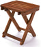 URFORESTIC 100% Natural Bamboo Folding Stool Shower Bench Seat Fully Assembled