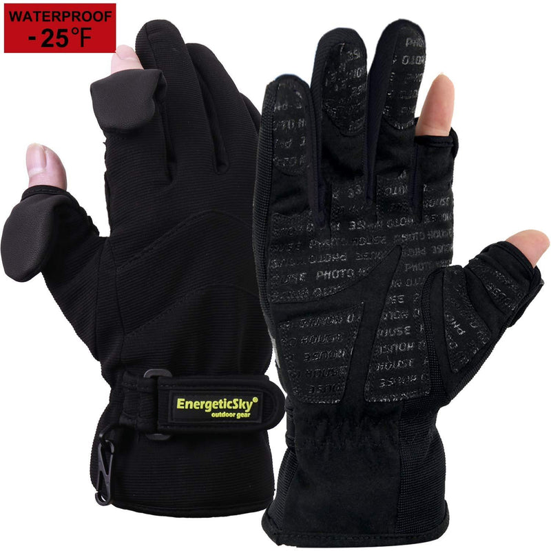 EnergeticSky Waterproof Winter Gloves,3M Thinsulate Ski & Snowboard Gloves for Men and Women,Touchscreen Gloves for Fishing,Photographing,Hunting Outdoor Activities.