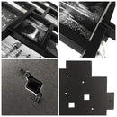 10 Opening 4x6 Black Collage Picture Frame Wall Hanging for 4 by 6 inch Multiple Photo Frames by Amazing Roo