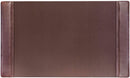 Dacasso Chocolate Brown Leather 34 by 20-Inch Desk Pad with Side Rails