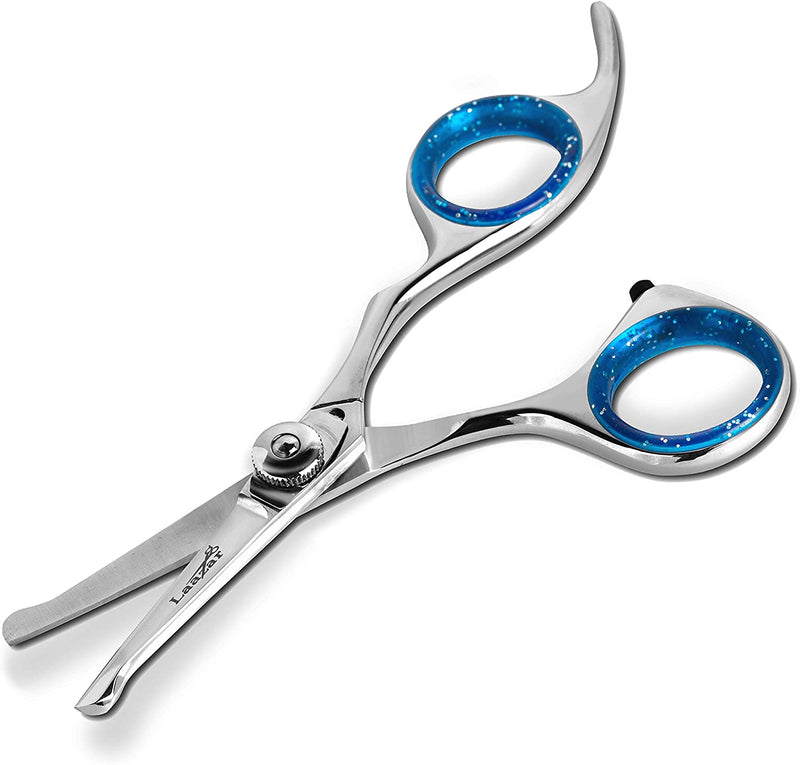 Elfirly Pro Dog Grooming Scissors, Straight Pet Grooming Shears, with Safety Round Tip, Ball Point for Easy and Safe use. | Premium Sharp Long Lasting Professional Hair Trimming Scissors