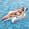 Poolmaster Swimming Pool Floating Chaise Lounge, Caribbean, Blue Stripe