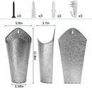 Akarden Galvanized Metal Wall Plant Container 2 Set Hanging Wall Vase Planter for Home Wall Decor