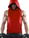 Daupanzees Mens Workout Hooded Tank Tops Sleeveless Gym Hoodies with Kanga Pocket Cool and Muscle Cut