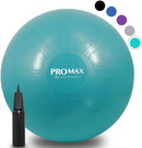 PRO MAX Exercise Ball by SmarterLife - Professional Grade Yoga Ball for Balance, Stability, Fitness, Pilates, Birthing, Therapy, Office Ball Chair, Classroom Flexible Seating