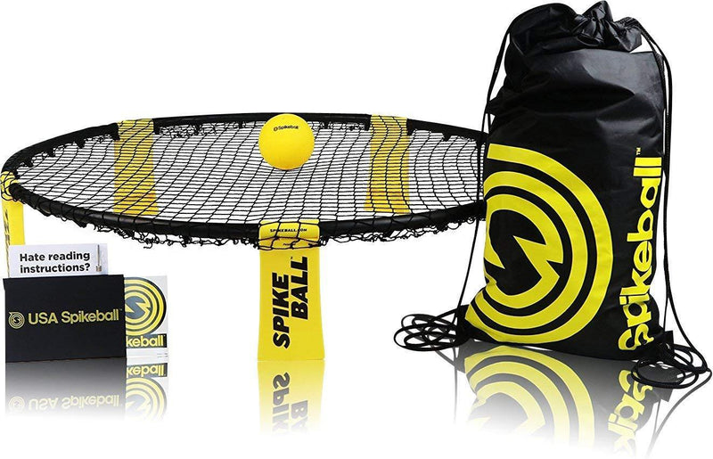 Spikeball Game Set - Played Outdoors, Indoors, Lawn, Yard, Beach, Tailgate, Park - Includes 1 Ball, Drawstring Bag, and Rule Book - Game for Boys, Girls, Teens, Adults, Family