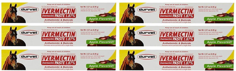 Ivermectin Paste Dewormer - 6.08g dose @ 1.87% Apple Flavor