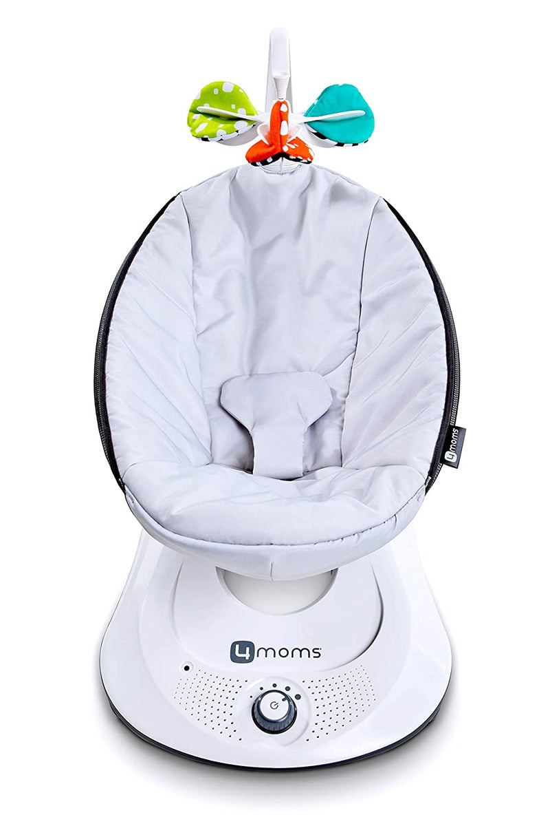 4moms rockaRoo Baby Swing | Compact Baby Rocker with Front to Back Gliding Motion | Smooth, Nylon Fabric | Grey Classic