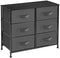 Sorbus Dresser with 5 Drawers - Furniture Storage Tower Unit for Bedroom, Hallway, Closet, Office Organization - Steel Frame, Wood Top, Easy Pull Fabric Bins (Black/Charcoal)