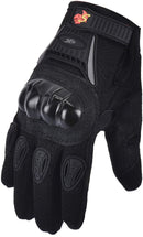 Street Bike Full Finger Motorcycle Gloves 09 (Large, black)