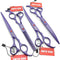 Elfirly 7.0in Professional Pet Grooming Scissors Set,Straight & Thinning & Curved Scissors 4pcs Set for Dog Grooming