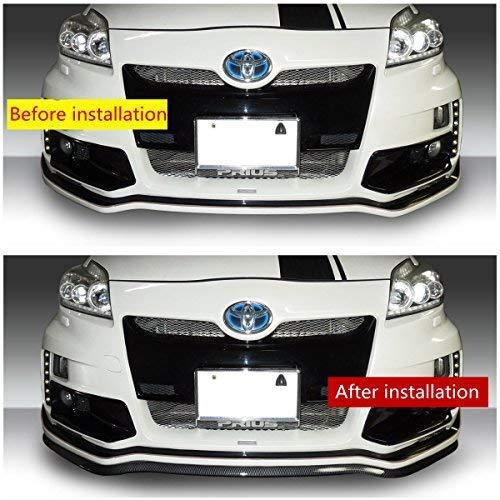 Front Lip ,HengJia Auto Parts 2.5m/8.2ft Car carbon fiber front lip,Front Bumper Lip ,Carbon Lip ,Side Skirt, front lip spoiler 100% waterproof protection(Carbon black)