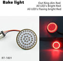 Motorcycle LED Light 2" 50mm Bullet Style LED Turn Signals Pannel For Motor bike Sporter Softail Touring (1157 base-1)